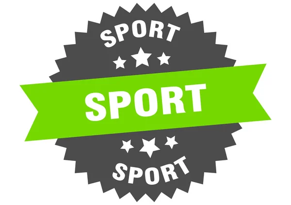 Signe sportif. étiquette de bande circulaire sport. autocollant sport rond — Image vectorielle