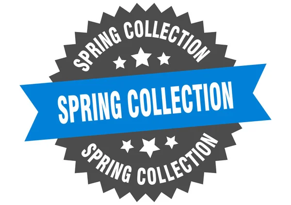 Znak wiosennej kolekcji. Kolekcja wiosenna okrągła etykieta. okrągła naklejka z kolekcji wiosna — Wektor stockowy