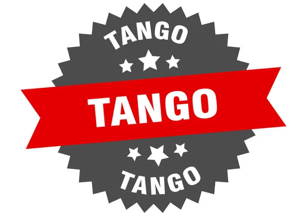 Tango tegn. tango-rund båndetikett. rund tango klistremerke – stockvektor