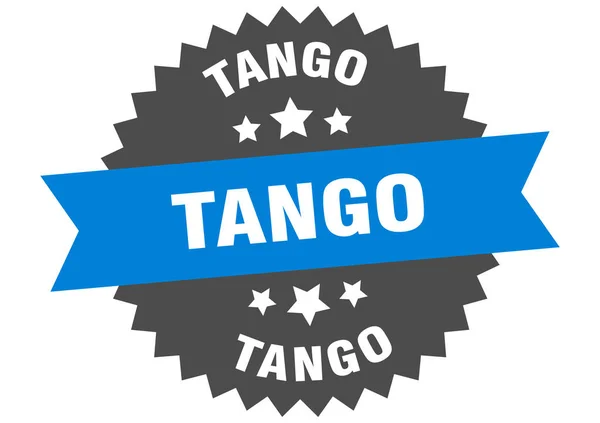 Знак танго. Круговой лейбл танго. круглая наклейка — стоковый вектор