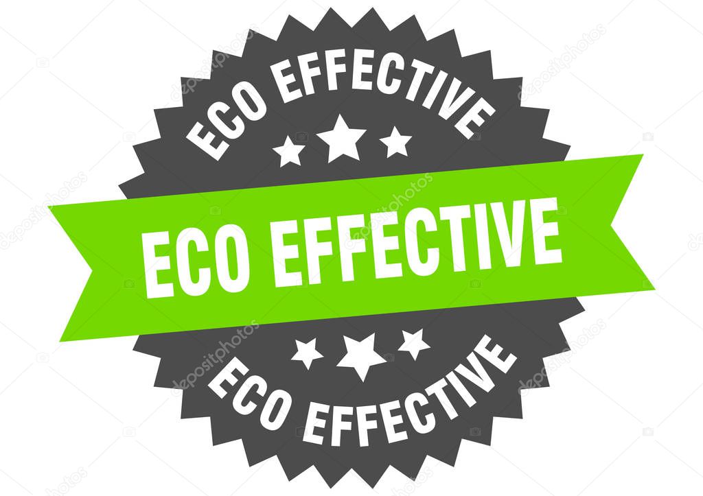 eco effective sign. eco effective circular band label. round eco effective sticker