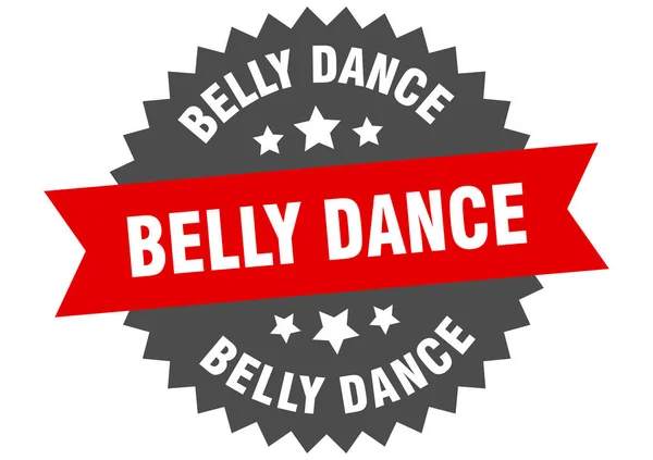 Belly dance sign. belly dance circular band label. round belly dance sticker — Stock Vector