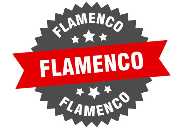 Знак фламенко. лейбл flamenco. круглая наклейка — стоковый вектор