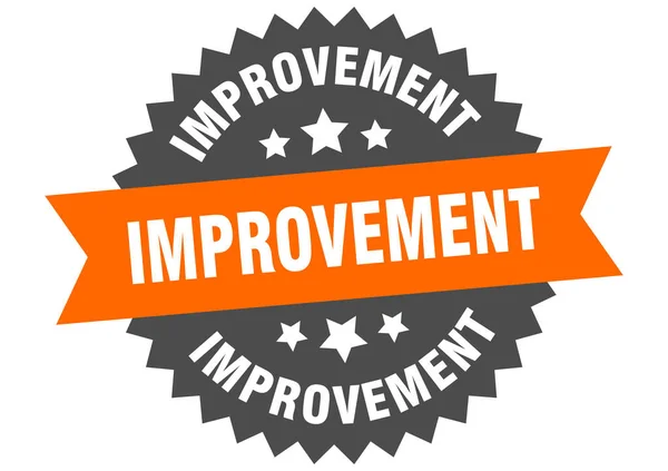 Improvement sign. improvement circular band label. round improvement sticker — 스톡 벡터