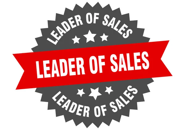 Leader of sales sign. leader of sales circular band label. round leader of sales sticker — 스톡 벡터