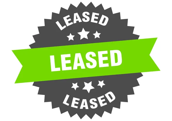 Leased sign. leased circular band label. round leased sticker — 스톡 벡터