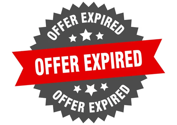 Offer expired sign. offer expired circular band label. round offer expired sticker — 스톡 벡터