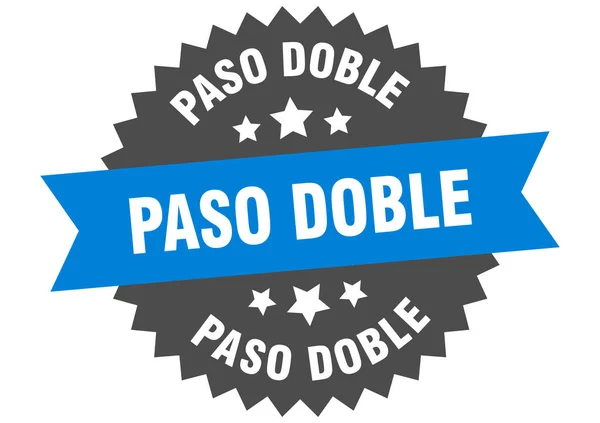Paso doble merkki. paso doble pyöreä bändi etiketti. pyöreä paso doble tarra — vektorikuva