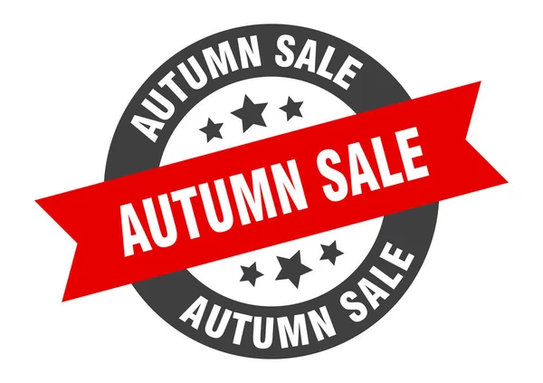 Autumn sale sign. autumn sale round ribbon sticker. autumn sale tag — Stock vektor