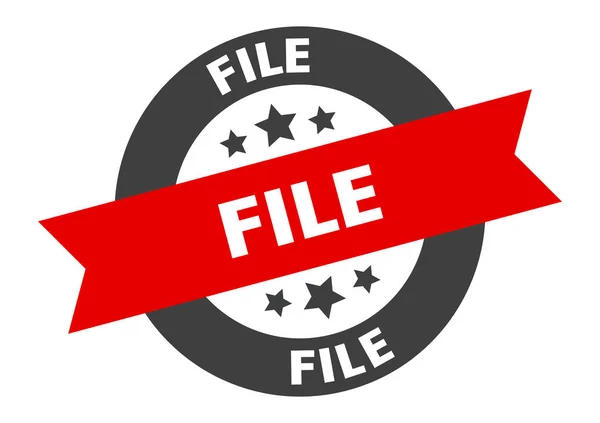 Firma file. file adesivo nastro rotondo. etichetta del file — Vettoriale Stock