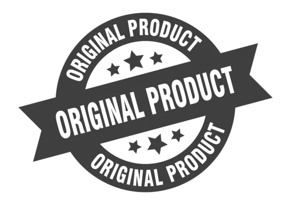 Signo original del producto. etiqueta engomada de cinta redonda del producto original. etiqueta del producto original — Archivo Imágenes Vectoriales