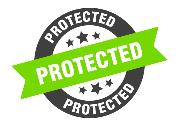 Защитный знак. защищенная круглая наклейка. защищенная бирка — стоковый вектор