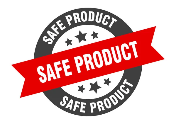 Sinal de produto seguro. etiqueta redonda segura da fita do produto. etiqueta segura do produto — Vetor de Stock