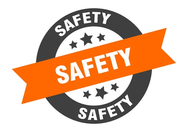 Sicherheitszeichen. Sicherheitsaufkleber mit rundem Band. Sicherheitskennzeichnung — Stockvektor