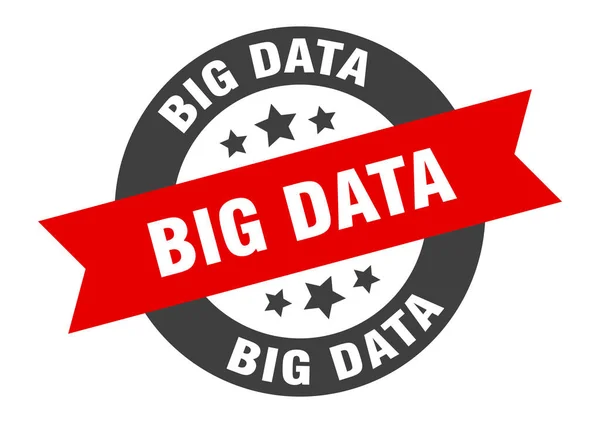 Big Data-Zeichen. Big Data Rundbandaufkleber. Big-Data-Tag — Stockvektor