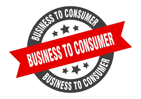 Signo de empresa a consumidor. pegatina de cinta redonda de negocio a consumidor. etiqueta de empresa a consumidor — Vector de stock