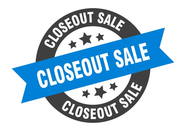 Closeout sale sign. closeout sale round ribbon sticker. closeout sale tag — Stock Vector