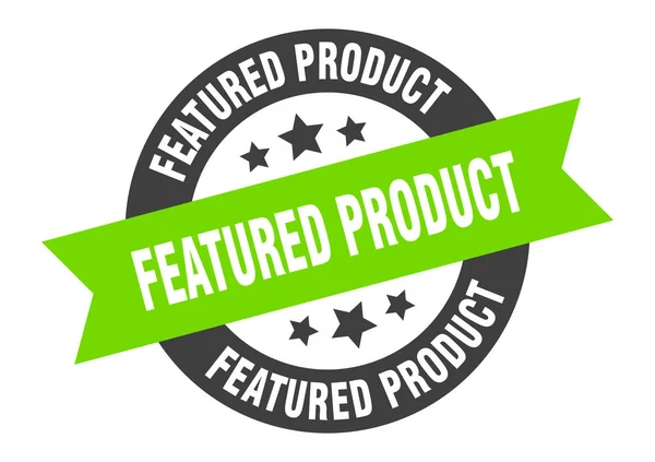 Featured product sign. featured product round ribbon sticker. featured product tag — 스톡 벡터