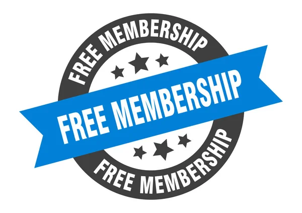 Kostenlose Mitgliedschaft unterzeichnen. kostenlose Mitgliedschaft Rundband-Aufkleber. Gratis-Mitgliedschaft — Stockvektor