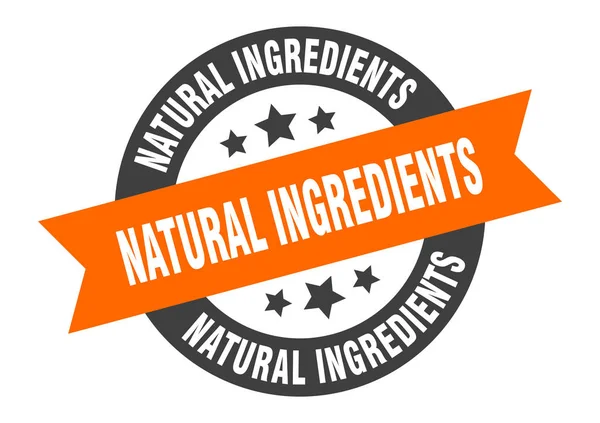 Sinal de ingredientes naturais. ingredientes naturais adesivo fita redonda. etiqueta de ingredientes naturais — Vetor de Stock