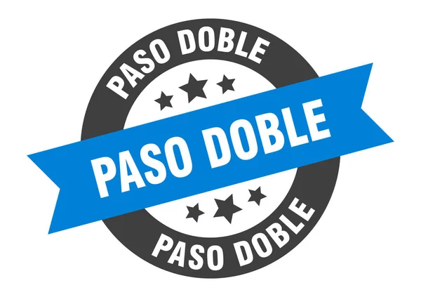 Paso doble signo. paso doble cinta redonda pegatina. paso doble etiqueta — Vector de stock