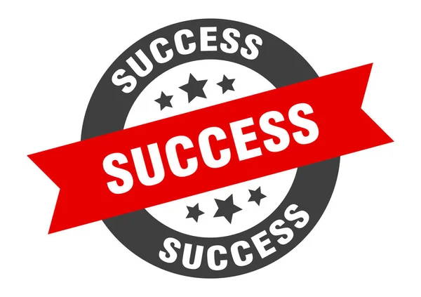 Succes teken. succes ronde lint sticker. succes tag — Stockvector