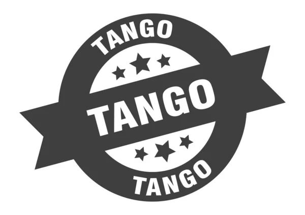 Panneau tango. autocollant rond de ruban de tango. étiquette tango — Image vectorielle