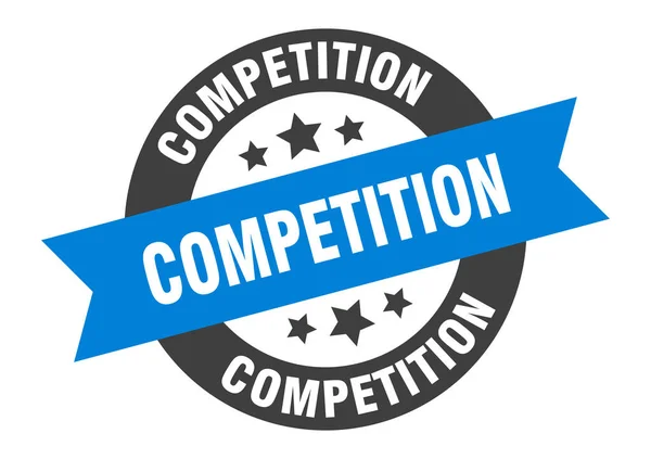 Znak konkurencji. konkurencja okrągła wstążka naklejka. znacznik konkurencji — Wektor stockowy
