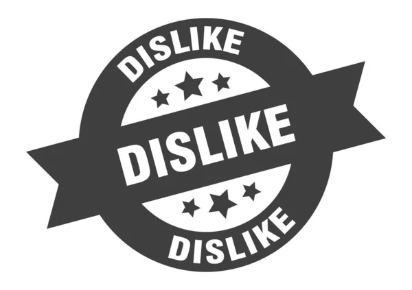 Dislike sign. dislike round ribbon sticker. dislike tag — ストックベクタ