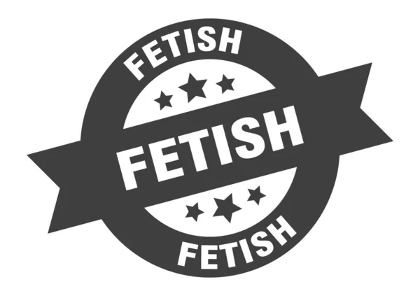 Feticismo segno. feticcio adesivo nastro rotondo. tag fetish — Vettoriale Stock