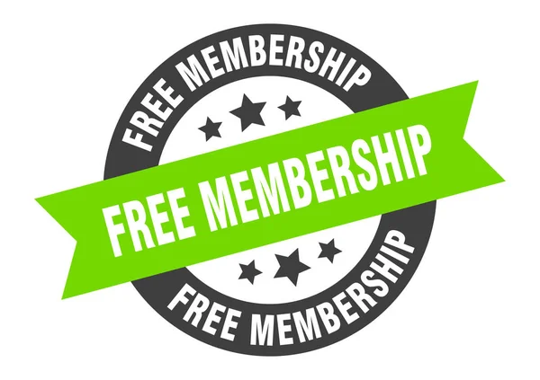 Kostenlose Mitgliedschaft unterzeichnen. kostenlose Mitgliedschaft Rundband-Aufkleber. Gratis-Mitgliedschaft — Stockvektor