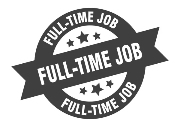 Full-time job sign. full-time job round ribbon sticker. full-time job tag — Stock Vector