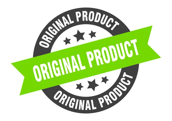 Oryginalny znak produktu. oryginalna naklejka na wstążkę okrągłą. oryginalna etykieta produktu — Wektor stockowy
