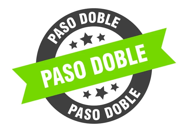 Paso doble signo. paso doble cinta redonda pegatina. paso doble etiqueta — Vector de stock