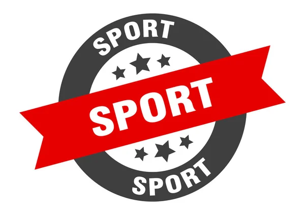 Sportbord. sport rond lint sticker. sportlabel — Stockvector