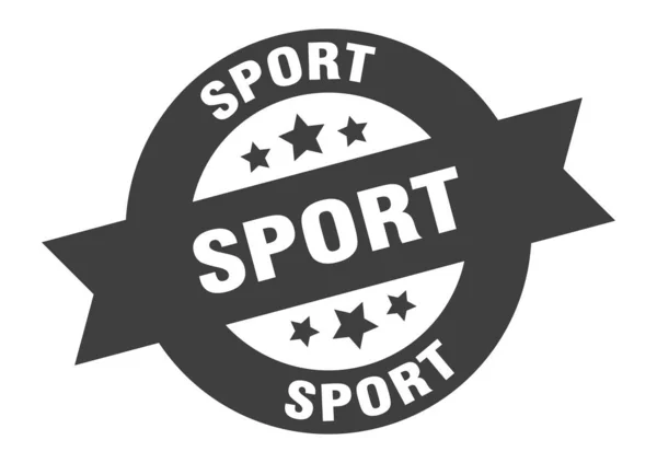 Sport sign. sport round ribbon sticker. sport tag — 스톡 벡터