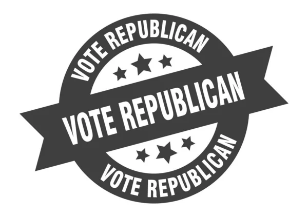Voto signo republicano. voto republicano ronda cinta adhesiva. voto republicano tag — Archivo Imágenes Vectoriales