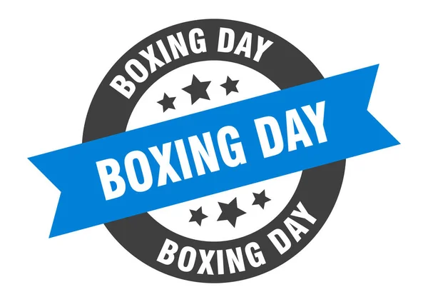 boxing day sign. boxing day round ribbon sticker. boxing day tag