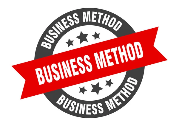 Segno di metodo di business. metodo di business adesivo nastro rotondo. tag metodo di business — Vettoriale Stock