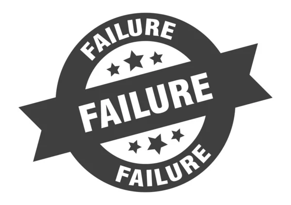 Failure sign. failure round ribbon sticker. failure tag — 스톡 벡터