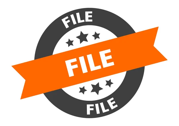 Firma file. file adesivo nastro rotondo. etichetta del file — Vettoriale Stock