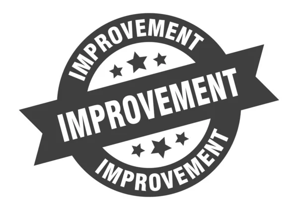 Förbättringstecken. klistermärke för förbättringsrunda. Förbättringslapp — Stock vektor