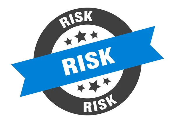Sinal de risco. risco fita adesiva redonda. etiqueta de risco —  Vetores de Stock