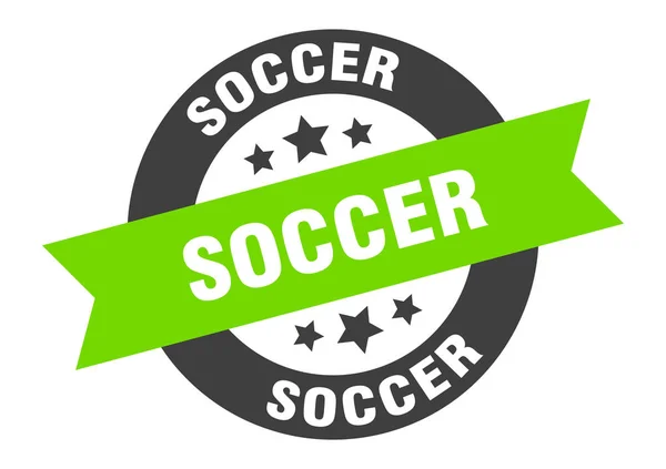 Футбольный знак. круглая наклейка на футбол. футбольный жетон — стоковый вектор