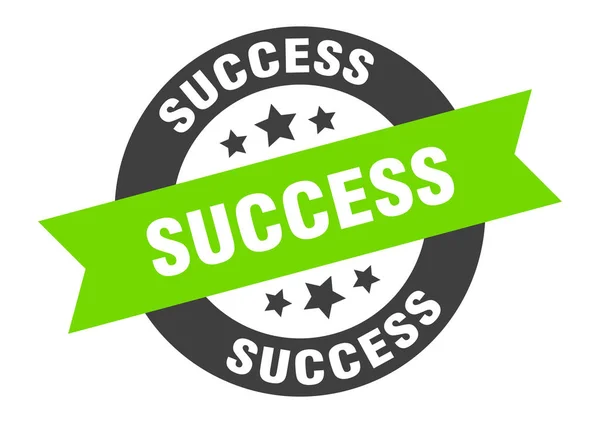 Succes teken. succes ronde lint sticker. succes tag — Stockvector