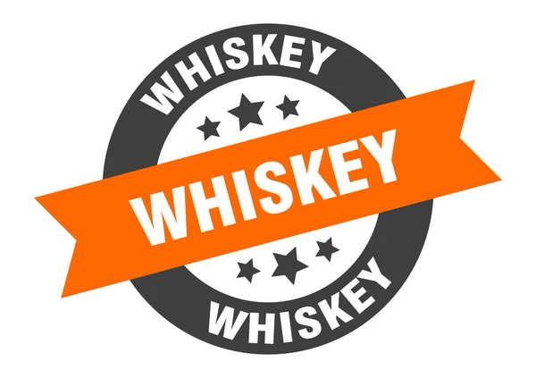 Señal de whisky. pegatina de cinta redonda de whisky. etiqueta de whisky — Archivo Imágenes Vectoriales