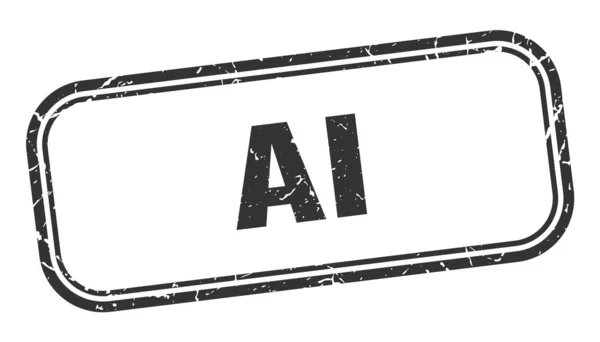 Ai stempel. ai vierkante grunge zwart bord. ai-tag — Stockvector