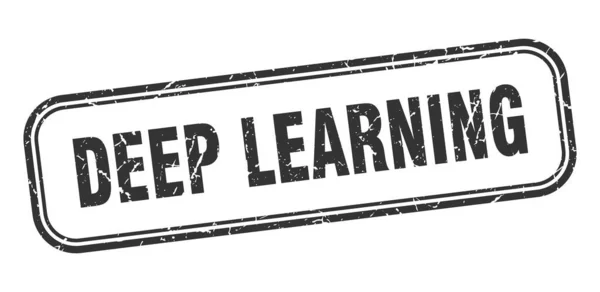 Deep Learning Stempel. deep learning square grunge black sign. Deep Learning Tag — Stockvektor
