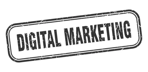 Digitalen Marketing-Stempel. digitales Marketing Square Grunge schwarzes Schild. digitales Marketing — Stockvektor