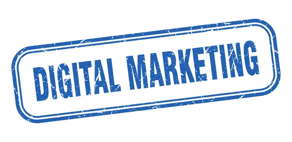Digitalen Marketing-Stempel. Digital Marketing Square Grunge blaues Schild. digitales Marketing — Stockvektor
